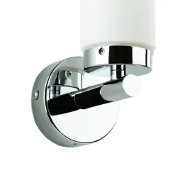 Easylight Badlampe Wand Spiegel Glas Metall in Chrom Weiß elegant< Glaslampen|Wandleuchten