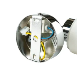 Easylight Badlampe Wand Spiegel Glas Metall in Chrom Weiß elegant< Glaslampen|Wandleuchten