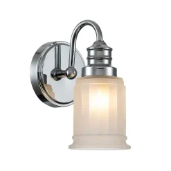 Elstead Badleuchte Metall Glas H: 23,7 cm IP44 G9 LED 3000 K< Wandleuchten|Badezimmer Lampe