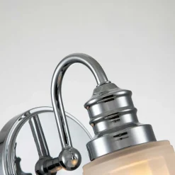 Elstead Badleuchte Metall Glas H: 23,7 cm IP44 G9 LED 3000 K< Wandleuchten|Badezimmer Lampe