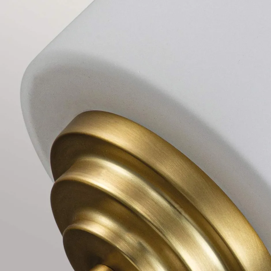 Wandleuchten|Badezimmer Lampe*Elstead Badleuchte Metall Glas IP44 H: 21,6 cm 3000 K LED G9 AVORIO