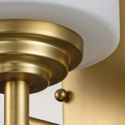 Wandleuchten|Badezimmer Lampe*Elstead Badleuchte Metall Glas IP44 H: 21,6 cm 3000 K LED G9 AVORIO