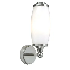 Wandleuchten|Badezimmer Lampe*Elstead Badleuchte mit LED aus Messing Glas IP44 in Chrom
