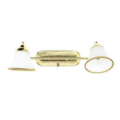 Glaslampen|Jugendstil Lampen*Easylight Badleuchte mit Schalter in Gold Jugendstil GRANDO