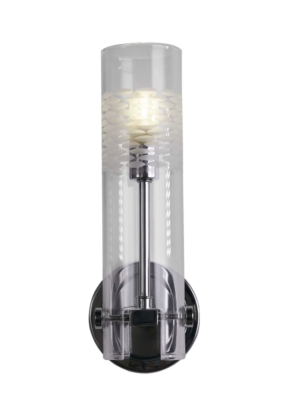 Wandleuchten|Wohnzimmerlampen*Searchlight Badleuchte Wand IP44 H: 28,5 cm Chrom Klar G9