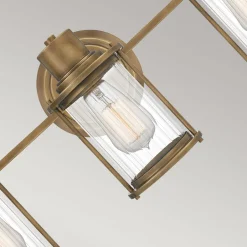 Flurlampen|Küchenlampen*Elstead Badleuchte Wand Metall Glas IP44 B: 56 cm 3-flammig länglich