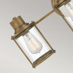 Flurlampen|Küchenlampen*Elstead Badleuchte Wand Metall Glas IP44 B: 56 cm 3-flammig länglich