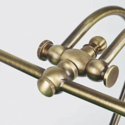 Schreibtischlampen|Glaslampen*Giovanni Battista Banker Tischlampe aus Echt-Messing in Bronze