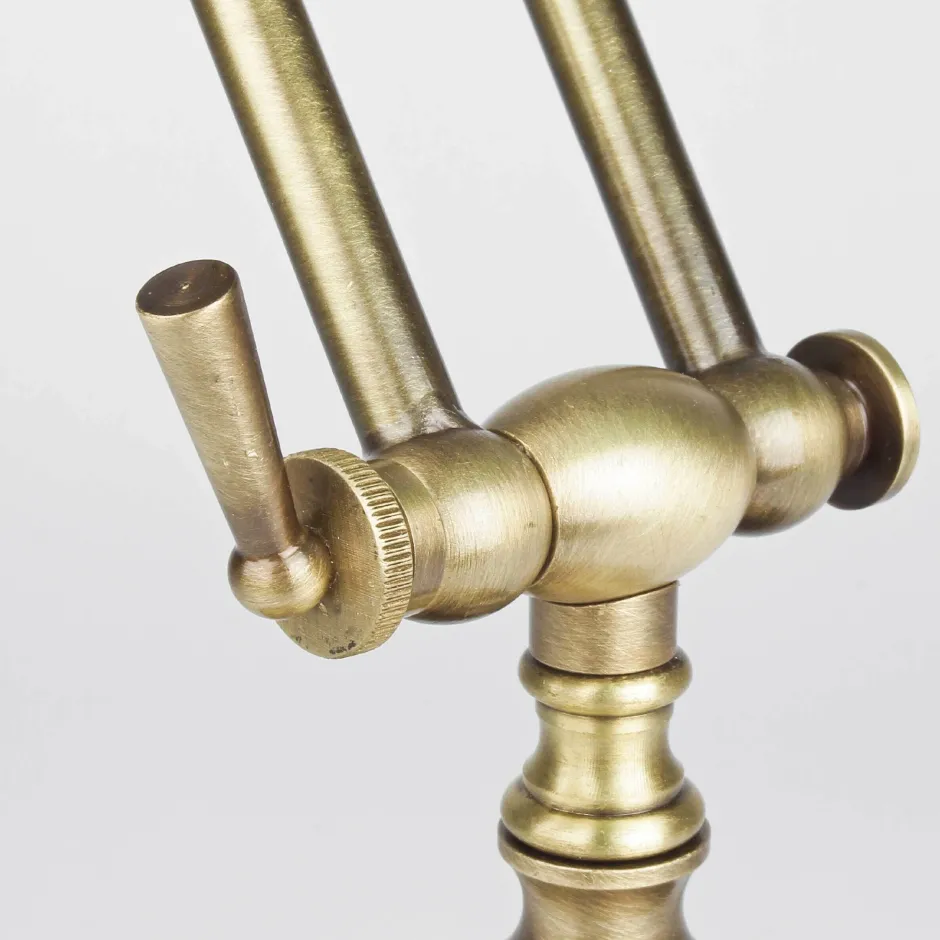 Schreibtischlampen|Glaslampen*Giovanni Battista Banker Tischlampe aus Echt-Messing in Bronze