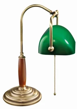 Glaslampen|Metall Lampen*Giovanni Battista Bankerlampe Bronze Hell Handarbeit Art Déco