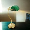 Giovanni Battista Bankerlampe Echt-Messing Poliert Premium< Schreibtischlampen|Glaslampen