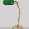 Giovanni Battista Bankerlampe Grün Bronze Echt-Messing MINISTERO< Schreibtischlampen|Glaslampen