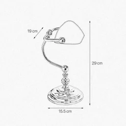 Tischlampen|Bürolampen*Giovanni Battista Bankerlampe Grün Messing massiv Glas 29 cm hoch schwenkbar