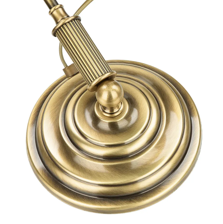 Giovanni Battista Bankerlampe Messing massiv 35,5 cm Zugschalter< Schreibtischlampen|Glaslampen