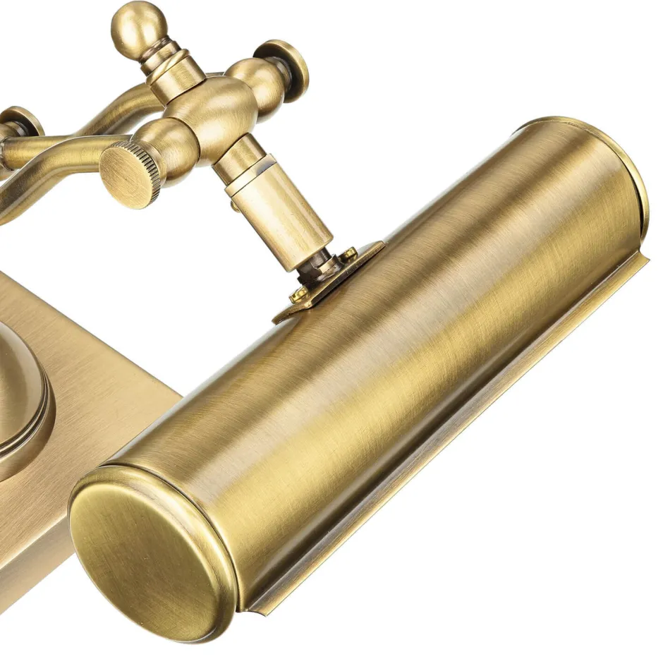 Schreibtischlampen|Metall Lampen*Giovanni Battista Bankerlampe Messing massiv verstellbar 26 cm E27