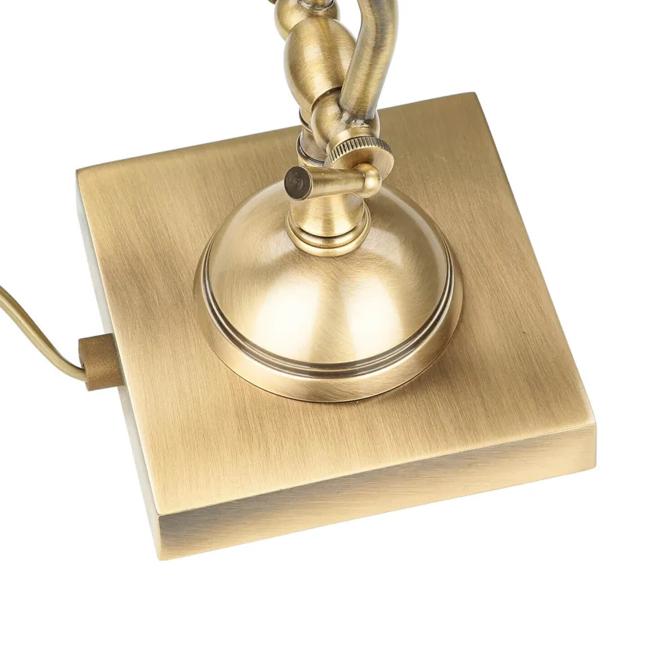 Schreibtischlampen|Metall Lampen*Giovanni Battista Bankerlampe Messing massiv verstellbar 26 cm E27