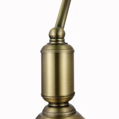 Tischlampen|Bürolampen*Maytoni Bankerlampe Metall Glas E27 36 cm in Messing Grün MARC