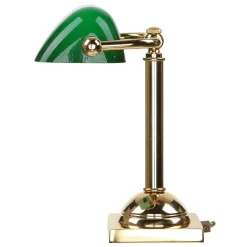 Bürolampen|Lampen Aus Aller Welt*Giovanni Battista Bankerleuchte Gold 24K aus Echt-Messing Premium