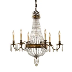 Wohnzimmerlampen|Kristalllampen*Elstead Barock Kronleuchter Kristall Ø69cm opulentes Design