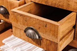 Industrie Lampen|Vintage Lampen*Invicta Interior Barschrank mit Rollen Mangoholz massiv B: 86 cm Industrial