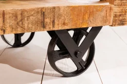 Industrie Lampen|Vintage Lampen*Invicta Interior Barschrank mit Rollen Mangoholz massiv B: 86 cm Industrial