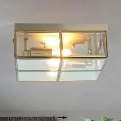 Searchlight Bauhaus Deckenleuchte Deckenlampe Bronze farben< Deckenleuchten|Flurlampen