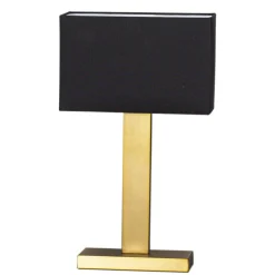 Wohnzimmerlampen|Schlafzimmer Lampen*By Rydéns Beistelllampe Metall Stoff 47 cm E27 eckig in Messing Schwarz