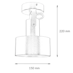 Sigma Besondere Spot Lampe Rif verstellbar Schwarz< Spots|Wandleuchten