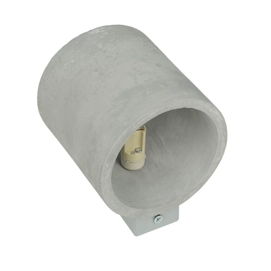 Sollux Beton Wandleuchte Up Down rund H: 10 cm klein G9 LED< Wohnzimmerlampen|Betonlampen