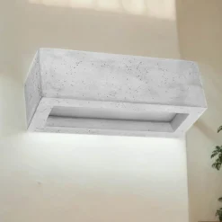 Sollux Beton Wandleuchte Up Down 30 cm eckig E27 Grau< Betonlampen|Küchenlampen