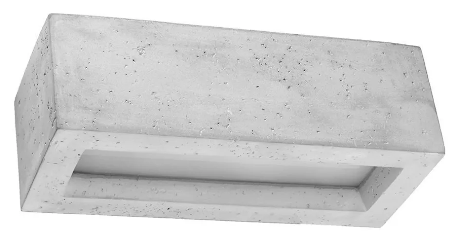 Sollux Beton Wandleuchte Up Down 30 cm eckig E27 Grau< Betonlampen|Küchenlampen