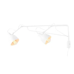 Wandleuchten|Badezimmer Lampe*ALDEX Bewegliche Wandlampe Metall B:18 cm E27 mit Schalter