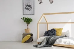 Belis Beweglicher Deckenspot Stoff Schwarz Beige E14 L:55 cm< Flurlampen|Bürolampen