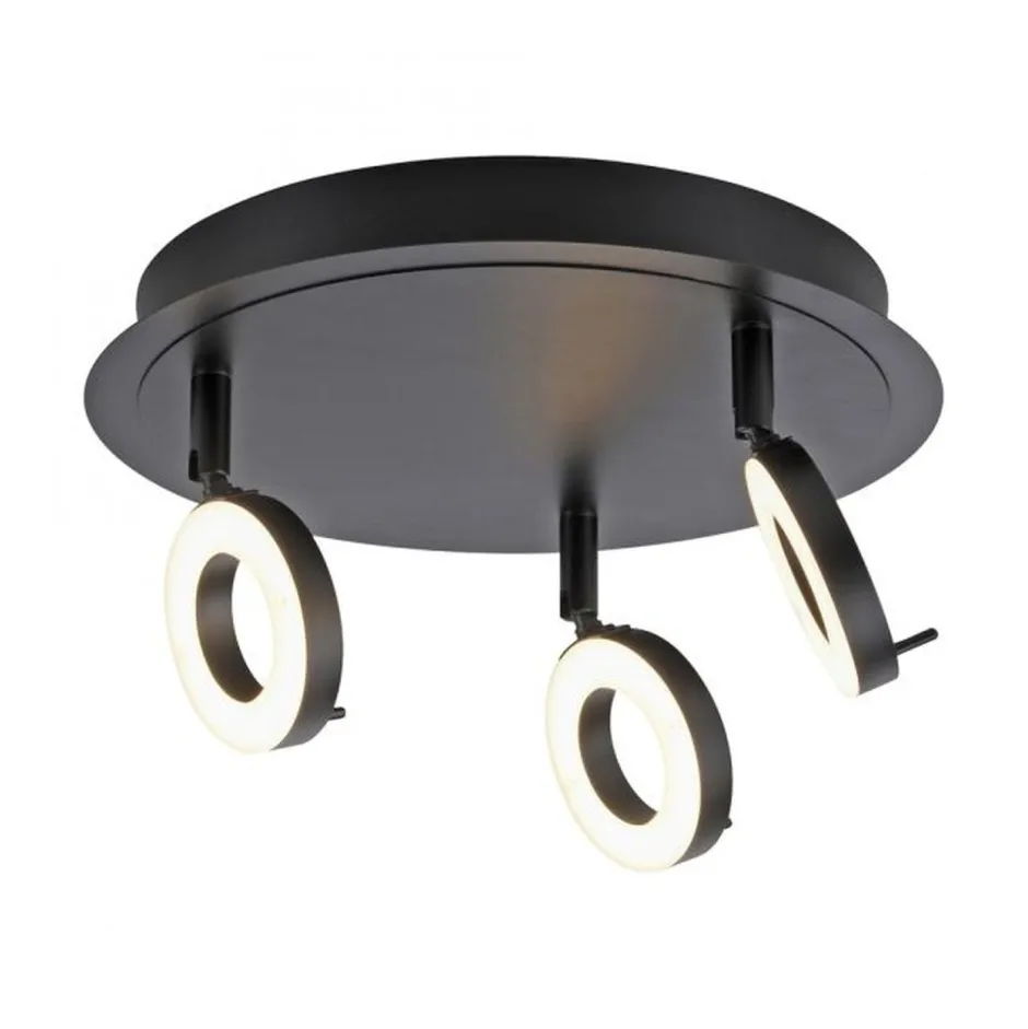 Paul Neuhaus Beweglicher LED Deckenstrahler Anthrazit IP44 Ø33,5 cm< Flurlampen|Bürolampen