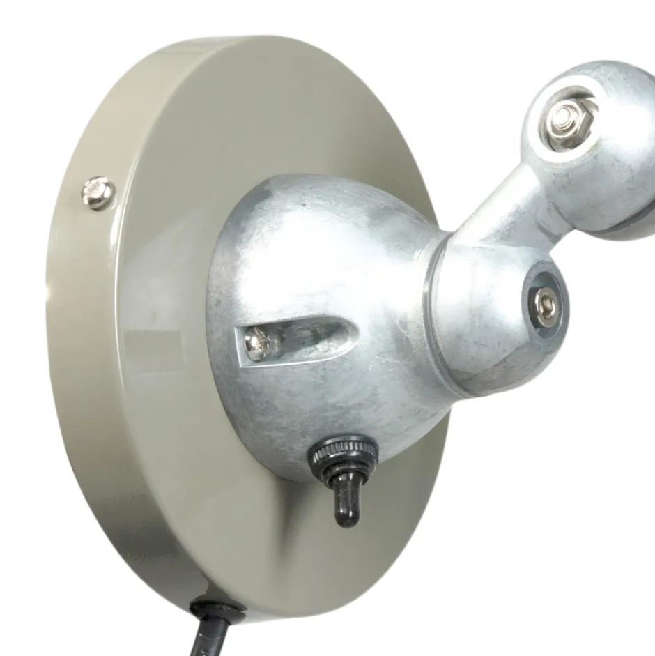 Spots|Wandleuchten*Steinhauer Beweglicher Wandspot mit Stecker in Grün Silber T:29 cm