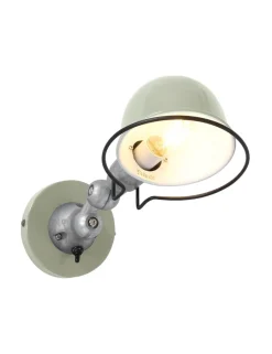 Spots|Wandleuchten*Steinhauer Beweglicher Wandspot mit Stecker in Grün Silber T:29 cm