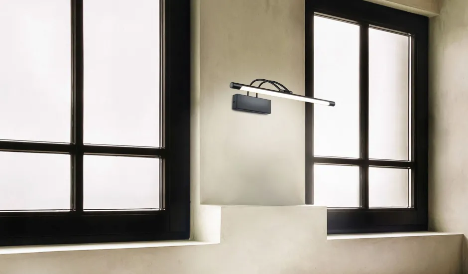 Maytoni Bilderleuchte LED Metall 55 cm breit Schwarz länglich< Led Lampen|Wandleuchten