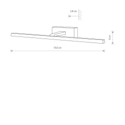 Wohnzimmerlampen|Metall Lampen*Nowodvorski bilderleuchte LED Schwarz 59,5 cm lang warmweiß 3000 K 13 W