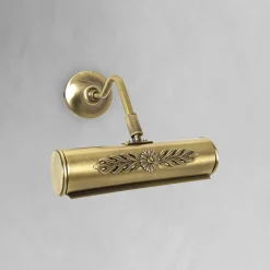 Giovanni Battista Bilderleuchte Messing B: 20 cm schwenkbar Jugendstil E14< Wandleuchten|Badezimmer Lampe