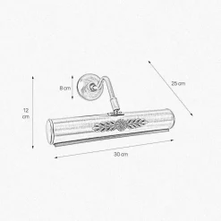 Giovanni Battista Bilderleuchte Messing B: 30 cm schwenkbar in Bronze E14< Messinglampen|Lampen Aus Aller Welt