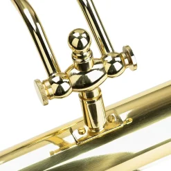 Wandleuchten|Jugendstil Lampen*Giovanni Battista Bilderleuchte Messing in Shabby Weiß Gold