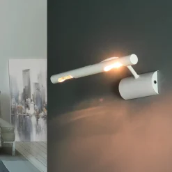 Easylight Bilderleuchte Weiß 2x G9 Metall Wand Wohnzimmer< Jugendstil Lampen|Wandleuchten