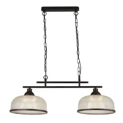 Searchlight Billardleuchte Esstisch B: 75 cm E27 verstellbar Schwarz< Hängelampen|Wohnzimmerlampen