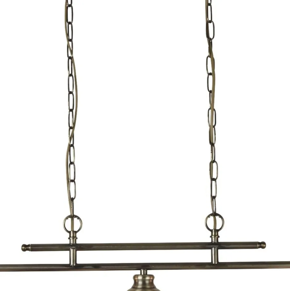 Searchlight Billardleuchte Esstisch B: 99 cm in Messing antik 3x E27< Hängelampen|Wohnzimmerlampen