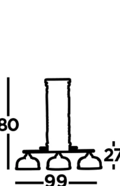 Searchlight Billardleuchte Esstisch B: 99 cm in Messing antik 3x E27< Hängelampen|Wohnzimmerlampen