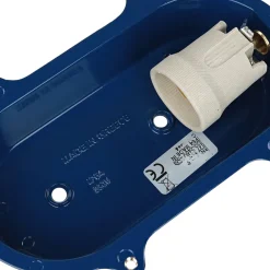 Rustikale Lampen|Metall Lampen*Lido Blaue Außen Wandlampe aus Echt-Messing SKIATHOS