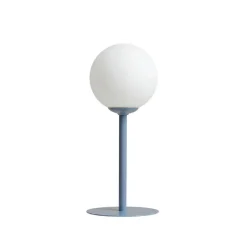 Tischlampen|Kugellampen*ALDEX Blaue Tischleuchte Metall H:35 cm E14 Glas gemütlich