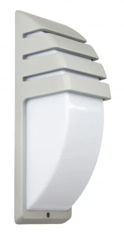 Außenwandleuchten|Metall Lampen*SU-MA Blendarme Außenlampe in Silber IP54 wetterfest E27