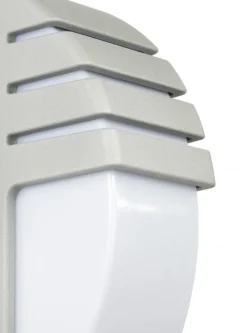 Außenwandleuchten|Metall Lampen*SU-MA Blendarme Außenlampe in Silber IP54 wetterfest E27