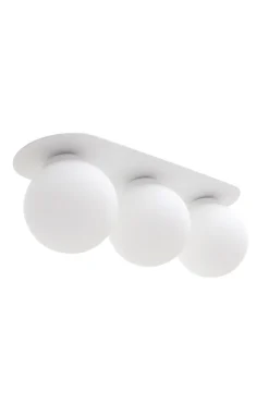 Flurlampen|Bürolampen*Belis Blendarme Deckenlampe Glasschirme Weiß E27 3-flammig